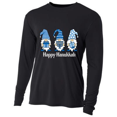 Happy Chrismukkah Gnomies Funny Hanukkah And Christmas Cooling Performance Long Sleeve Crew