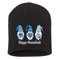 Happy Chrismukkah Gnomies Funny Hanukkah And Christmas Short Acrylic Beanie