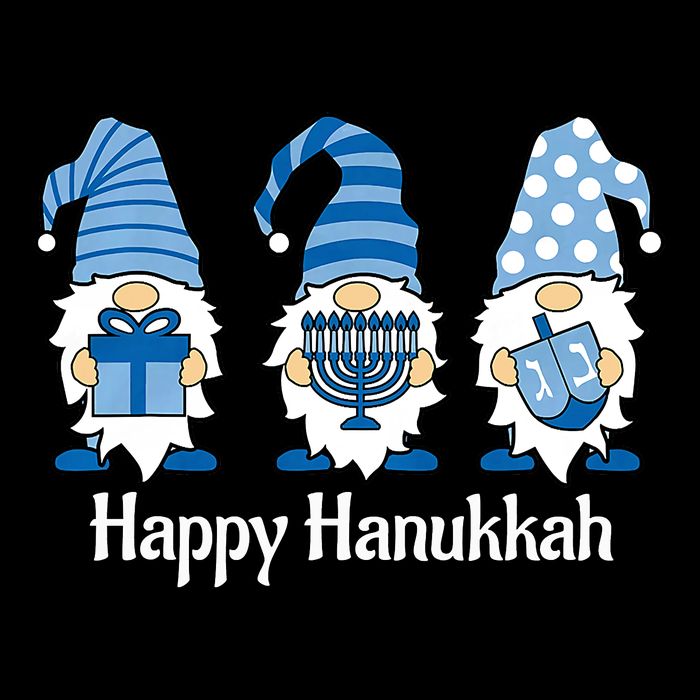 Happy Chrismukkah Gnomies Funny Hanukkah And Christmas Short Acrylic Beanie