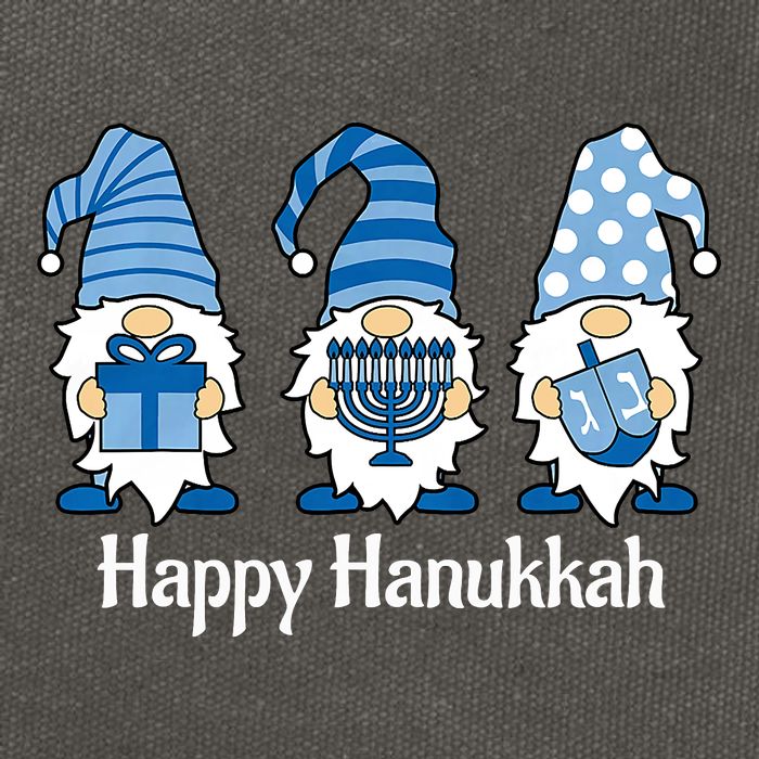 Happy Chrismukkah Gnomies Funny Hanukkah And Christmas Cotton Canvas Backpack