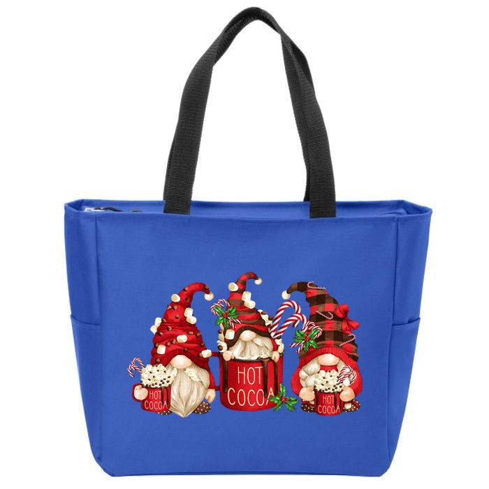 Hot Cocoa Gnomes Hot Chocolate Watch Christmas Movies Gift Zip Tote Bag