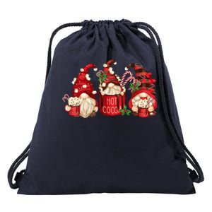 Hot Cocoa Gnomes Hot Chocolate Watch Christmas Movies Gift Drawstring Bag