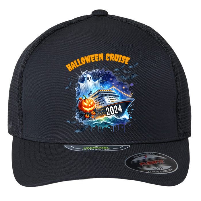 Halloween Cruise Ghost 2024 Matching Family Boo Cruise Squad Flexfit Unipanel Trucker Cap