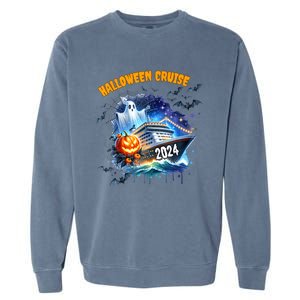 Halloween Cruise Ghost 2024 Matching Family Boo Cruise Squad Garment-Dyed Sweatshirt