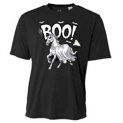 Horse Cosplay Ghost Boo Horse Ghost Halloween Cooling Performance Crew T-Shirt