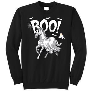 Horse Cosplay Ghost Boo Horse Ghost Halloween Tall Sweatshirt