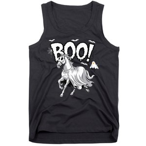 Horse Cosplay Ghost Boo Horse Ghost Halloween Tank Top