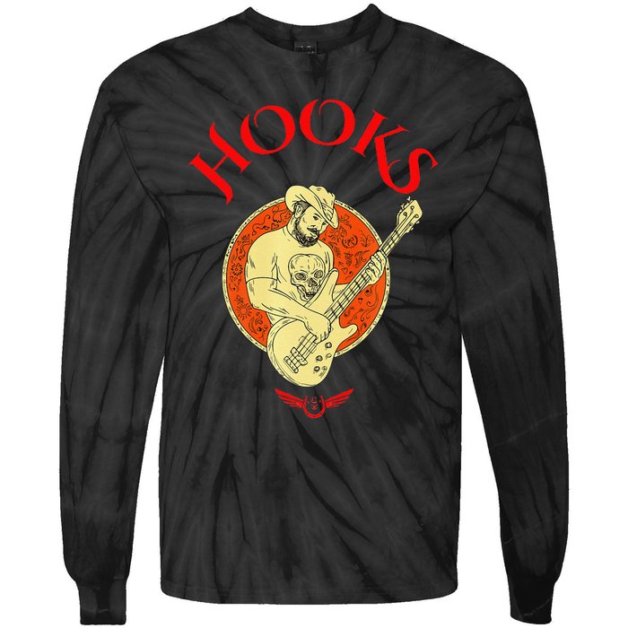 Hooks Cow & Guitar Tie-Dye Long Sleeve Shirt