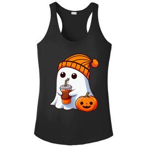 Halloween Costume Ghost Drinking Pumpkin Ladies PosiCharge Competitor Racerback Tank