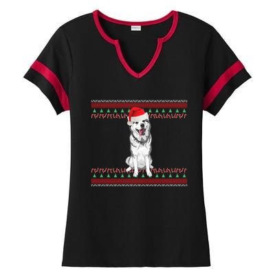 Husky Christmas Gift Ladies Halftime Notch Neck Tee