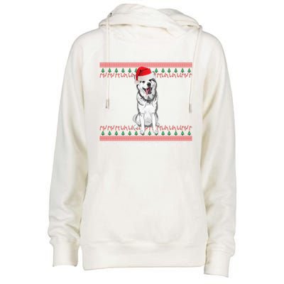 Husky Christmas Gift Womens Funnel Neck Pullover Hood