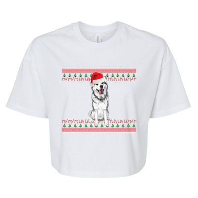 Husky Christmas Gift Bella+Canvas Jersey Crop Tee