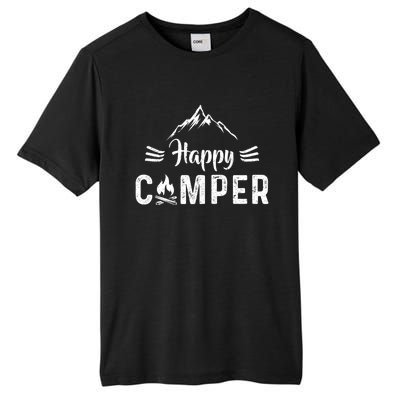 Happy Camper Gift For Camping Lovers Great Gift Tall Fusion ChromaSoft Performance T-Shirt