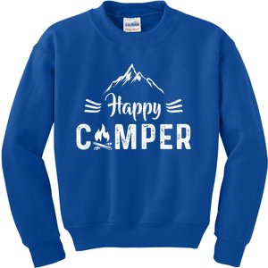 Happy Camper Gift For Camping Lovers Great Gift Kids Sweatshirt