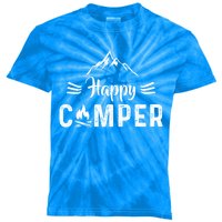 Happy Camper Gift For Camping Lovers Great Gift Kids Tie-Dye T-Shirt