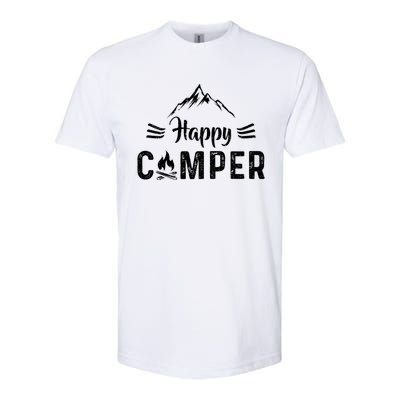 Happy Camper Gift For Camping Lovers Great Gift Softstyle® CVC T-Shirt