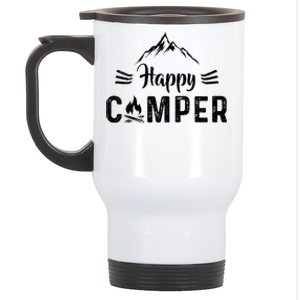 Happy Camper Gift For Camping Lovers Great Gift Stainless Steel Travel Mug