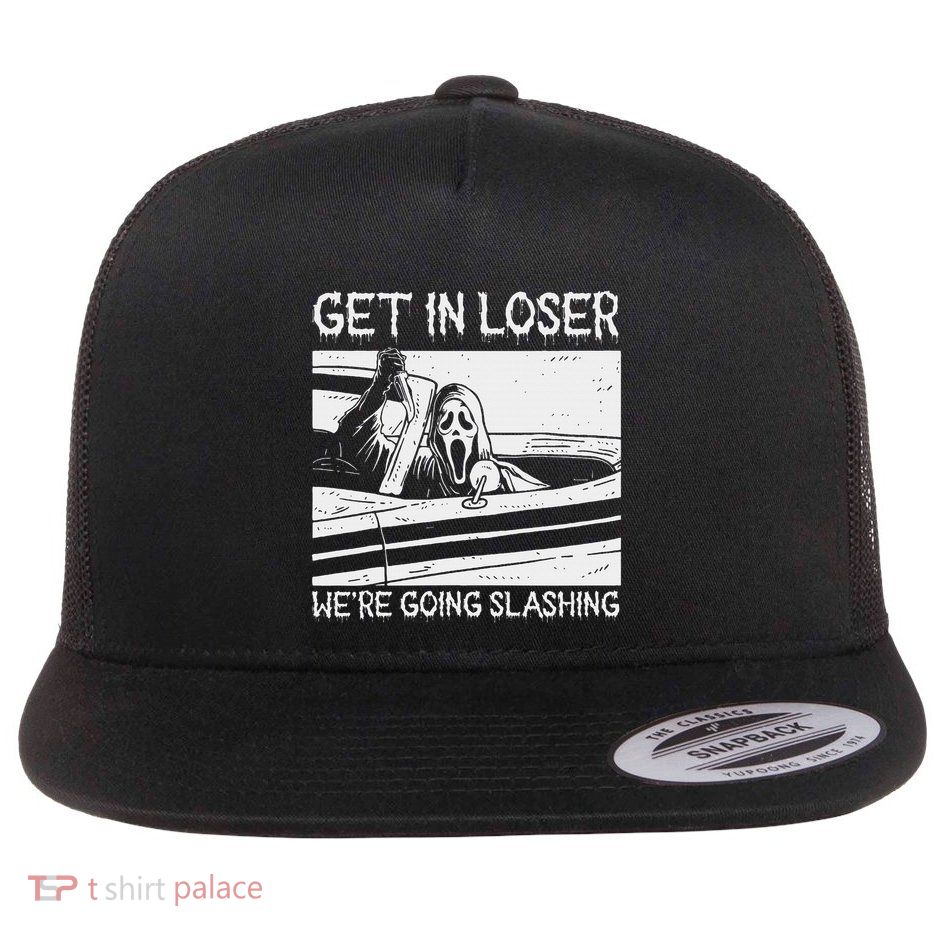 Horror Characters Get In Loser Were Going Slashing Flatbill Hat
