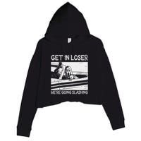 Horror Characters Get In Loser Were Going Slashing Crop Fleece Hoodie