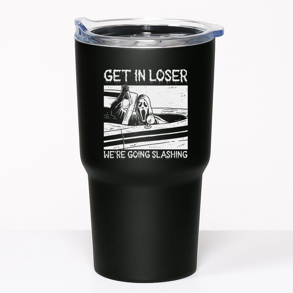Horror Characters Get In Loser Were Going Slashing Tumbler