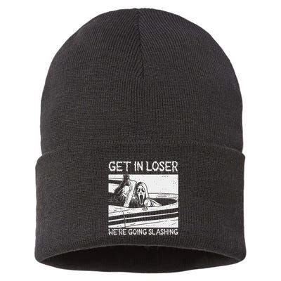Horror Characters Get In Loser Were Going Slashing Sustainable Knit Beanie
