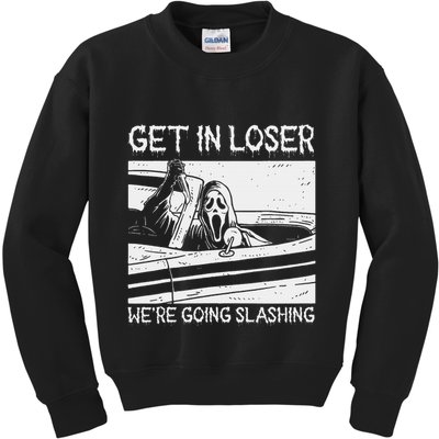 Horror Characters Get In Loser Were Going Slashing Kids Sweatshirt