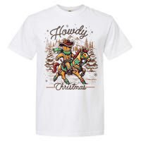 Howdy Christmas Gingerbread Man Cowboy Ride Horse Western Garment-Dyed Heavyweight T-Shirt