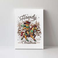 Howdy Christmas Gingerbread Man Cowboy Ride Horse Western Canvas