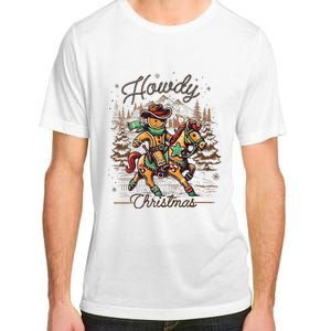 Howdy Christmas Gingerbread Man Cowboy Ride Horse Western Adult ChromaSoft Performance T-Shirt