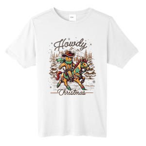 Howdy Christmas Gingerbread Man Cowboy Ride Horse Western Tall Fusion ChromaSoft Performance T-Shirt