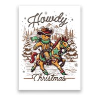 Howdy Christmas Gingerbread Man Cowboy Ride Horse Western Poster