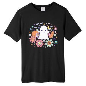 Halloween Cute Ghost Jack O Lantern Pumpkin Spider Bats Moon Tall Fusion ChromaSoft Performance T-Shirt