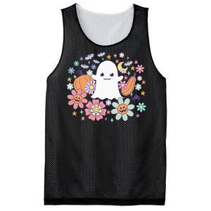 Halloween Cute Ghost Jack O Lantern Pumpkin Spider Bats Moon Mesh Reversible Basketball Jersey Tank