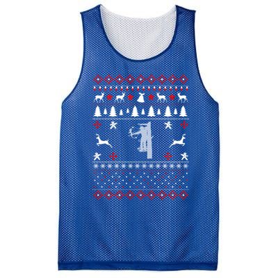 Hunter Christmas Gift Deer Hunting Ugly Christmas Mesh Reversible Basketball Jersey Tank