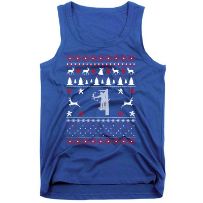 Hunter Christmas Gift Deer Hunting Ugly Christmas Tank Top