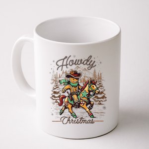 Howdy Christmas Gingerbread Man Cowboy Ride Horse Western Coffee Mug