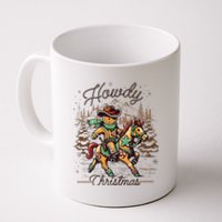 Howdy Christmas Gingerbread Man Cowboy Ride Horse Western Coffee Mug