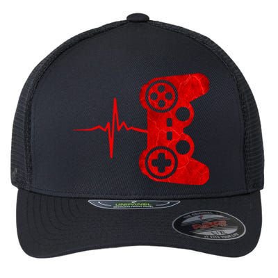 Heartbeat Controller Gamer Flexfit Unipanel Trucker Cap