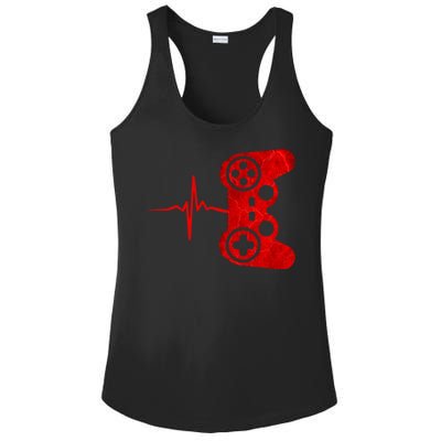 Heartbeat Controller Gamer Ladies PosiCharge Competitor Racerback Tank