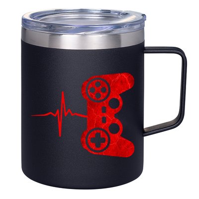 Heartbeat Controller Gamer 12oz Stainless Steel Coffee Mug