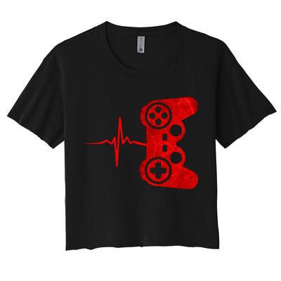 Heartbeat Controller Gamer Crop Top