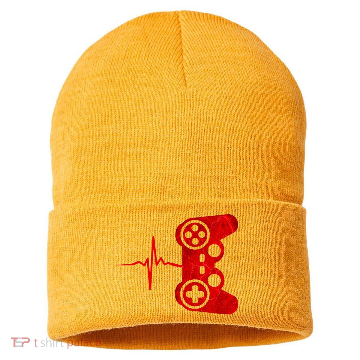 Heartbeat Controller Gamer Sustainable Knit Beanie