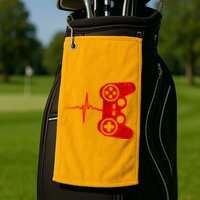 Heartbeat Controller Gamer Golf Towel