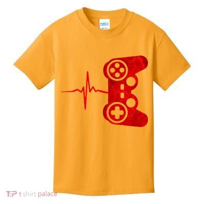 Heartbeat Controller Gamer Kids T-Shirt