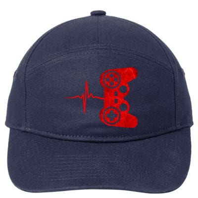 Heartbeat Controller Gamer 7-Panel Snapback Hat