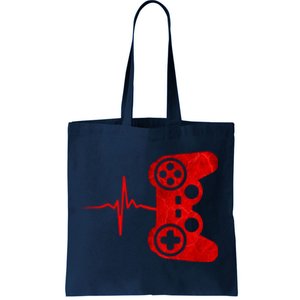 Heartbeat Controller Gamer Tote Bag