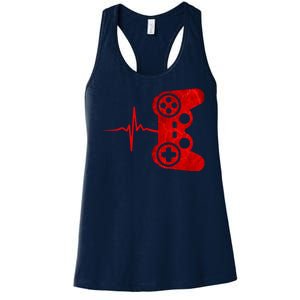 Heartbeat Controller Gamer Women's Racerback Tank