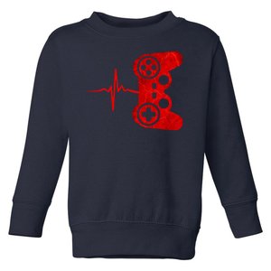 Heartbeat Controller Gamer Toddler Sweatshirt