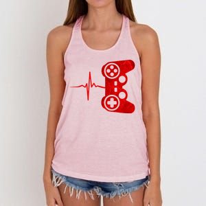 Heartbeat Controller Gamer Women's Knotted Racerback Tank