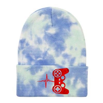 Heartbeat Controller Gamer Tie Dye 12in Knit Beanie